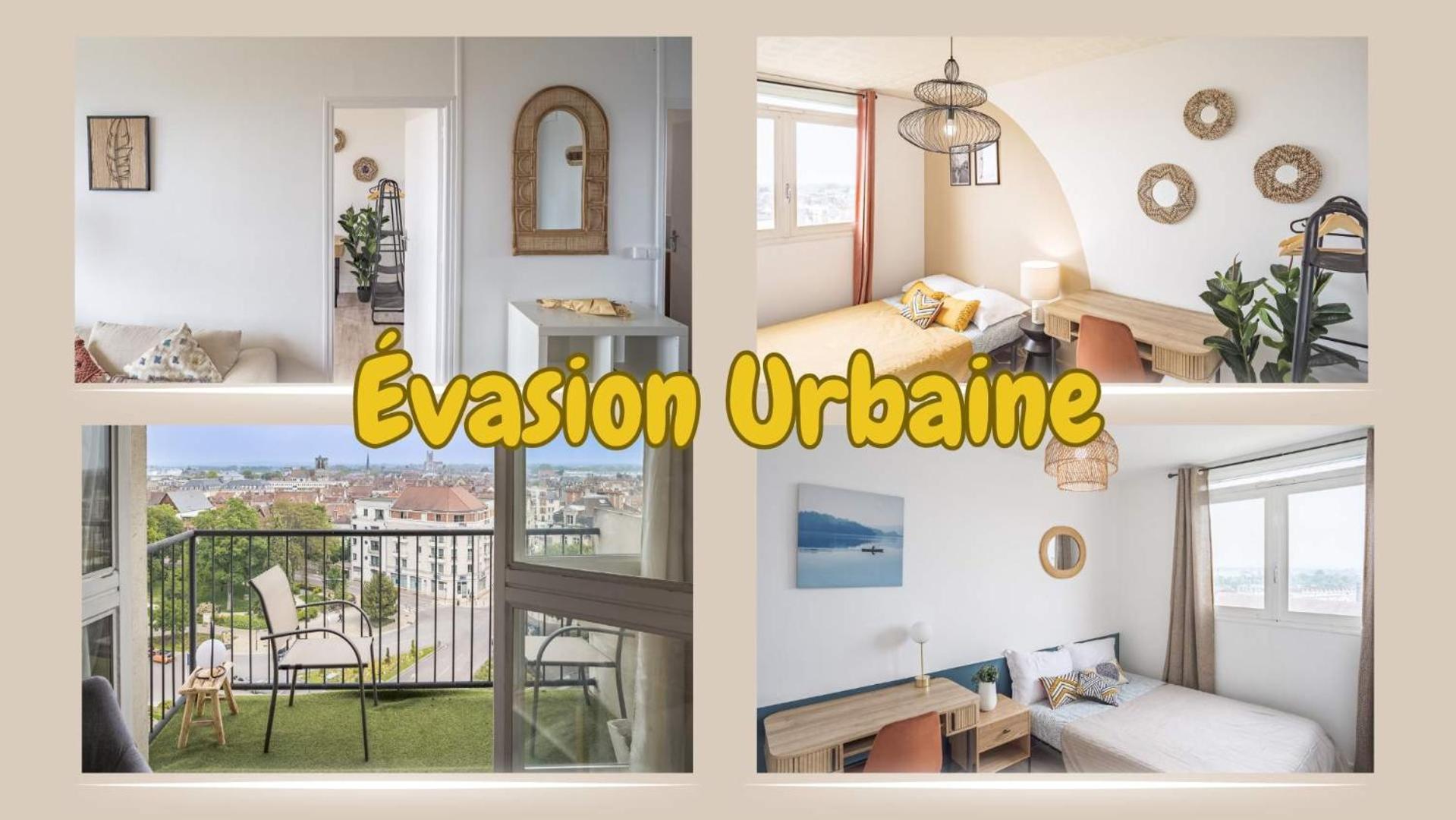 Evasion Urbaine - Vue Panoramique - Proche Gare Leilighet Troyes Eksteriør bilde